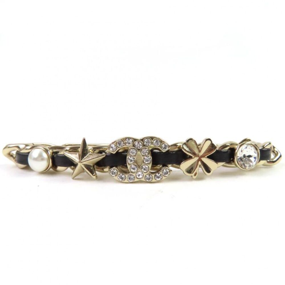 Chanel COCO Mark Chain Pearl Star Clover Bijou Brooch